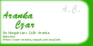 aranka czar business card